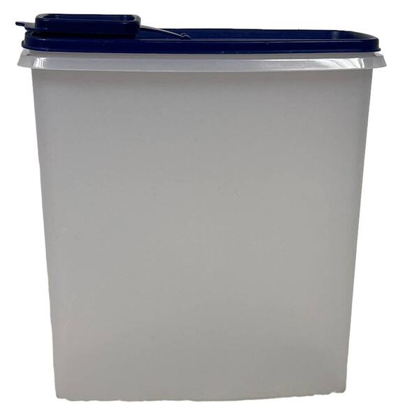 Tupperware Vtg 90's Modular Mates Super Cereal Keeper Store N Pour & Seal Blue - Picture 1 of 12